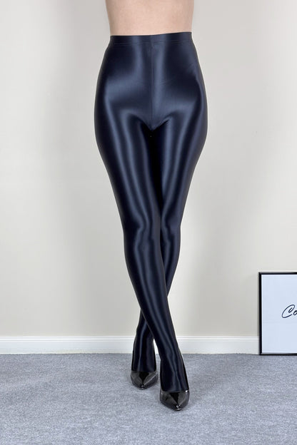 Shiny Curve Back Seam Tights