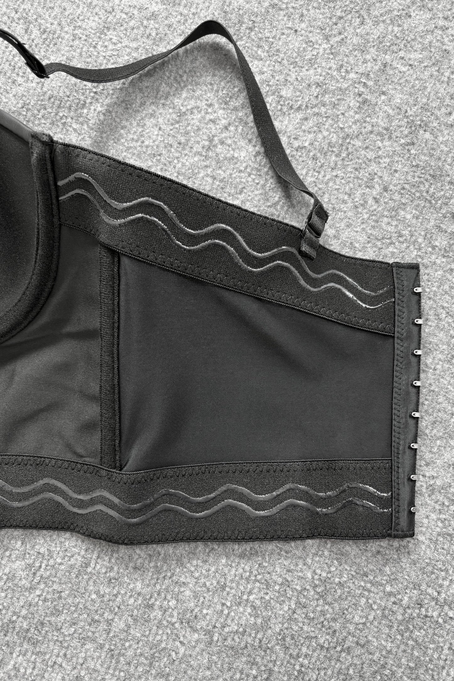 Black PU Leather Corset Top