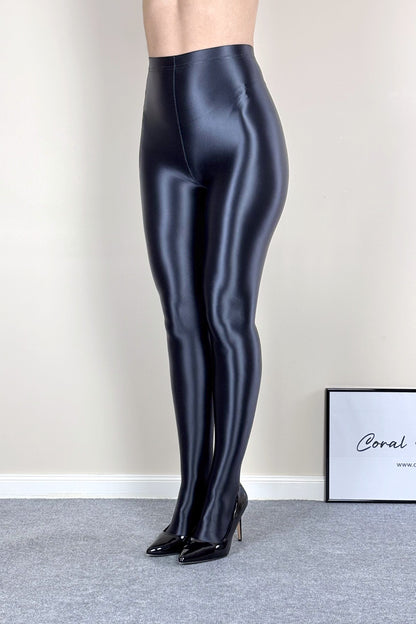 Shiny Curve Back Seam Tights