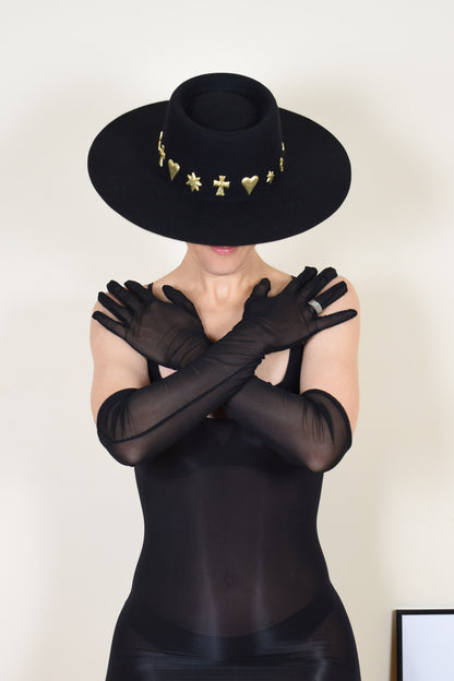 Sheer Tulle Opera Gloves